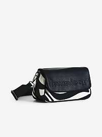 Bielo-čierna dámska vzorovaná crossbody kabelka Desigual Canalis Tromso