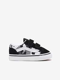 Bielo-čierne chlapčenské semišové topánky VANS Old Skool
