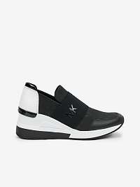 Bielo-čierne dámske slip on tenisky na kline Michael Kors Felix