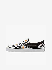 Bielo-čierne dámske vzorované slip on tenisky VANS UA Classic Slip On