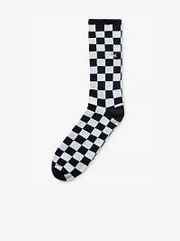 Bielo-čierne pánske vzorované ponožky VANS