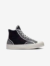 Bielo-čierne unisex členkové tenisky Converse Renew Chuck 70 Knit
