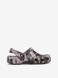 Bielo-čierne unisex šľapky Crocs Classic Bleach Dye Clog