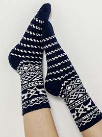 Bielo-čierne vzorované ponožky Camaieu