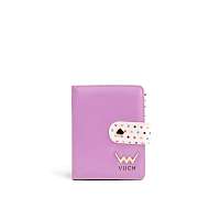 Bielo-fialová dámska malá vzorovaná peňaženka VUCH Violet