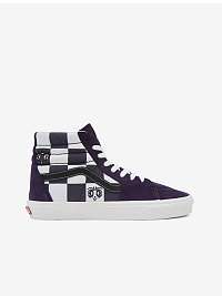 Bielo-fialové dámske semišové členkové tenisky VANS