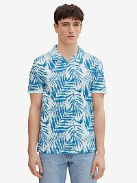 Bielo-modrá pánska vzorovaná polokošeľa Tom Tailor Denim