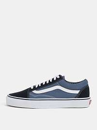 Bielo-modré pánske tenisky so semišovými detailmi VANS Old Skool