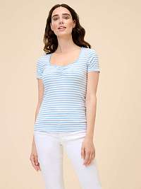 Bielo-modré pruhované tričko ORSAY