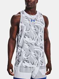 Bielo-šedé pánske športové tielko Under Armour UA BASELINE PRINTED TANK