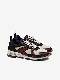 Bielo-vínové pánske semišové tenisky Scotch & Soda Vivex Low Lace