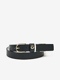 Bílo-černý dámský kožený oboustranný pásek Tommy Hilfiger