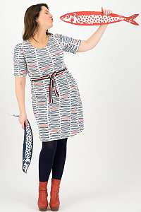 Blutsgeschwister biele šaty Caravan Of Love Dress Fish Friends