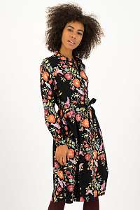 Blutsgeschwister čierne košeľové šaty Heart Full of Joy Dress Fall Finch