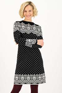 Blutsgeschwister čierne zimné šaty Stricklizzi Dress Black Betsy