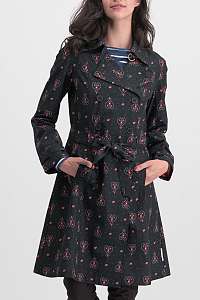 Blutsgeschwister čierny trenčkot Casablanca Souvenir Trench Red Hood - XL