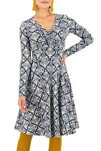 Blutsgeschwister modré šaty Cold Days Hot Knot Robe