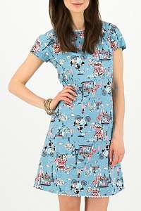 Blutsgeschwister modré šaty Petite Rendezvouz Dress Ohlala Paris