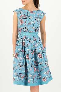 Blutsgeschwister modré šaty Tres Chic Chansonette Robe Ohlala Paris