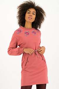 Blutsgeschwister ružové mikinové šaty Boho Sneaker Dress Dusty Rosewood
