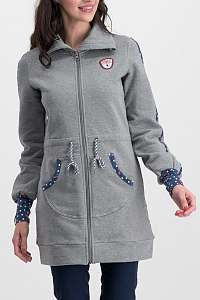 Blutsgeschwister sivá dlhá mikina Sister Next Door Longjacket Retro Grey - XXL