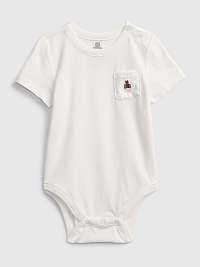 Body, overaly, sety - Baby body Brannan z organickej bavlny Biela