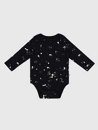 Body, overaly, sety - Baby body organic dlhý rukáv Čierna