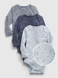 Body, overaly, sety - Baby body organic first favorit, 3ks Modrá