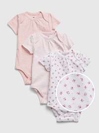 Body, overaly, sety - Baby body z organickej bavlny, 3ks Oranžová