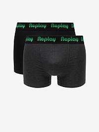 Boxerky Boxer Style 5 Jacquard Logo 2Pcs Box - Black/D G Mel/Gre Replay