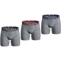 Boxerky Under Armour UA Charged Cotton 6in 3 Pack-GRY