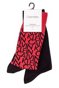 Calvin Klein 2 pack unisex ponožiek 2PK All Over Logo Crew --46