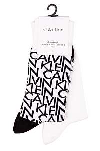 Calvin Klein 2 pack unisex ponožiek 2PK All Over Logo Crew --46