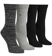 Calvin Klein 4 pack dámskych ponožiek Sparkle Black