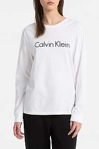 Calvin Klein biele dámske tričko L/S Crew Neck s logom