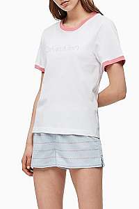 Calvin Klein biele dámske tričko S/S Crew Neck - XL