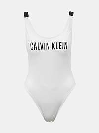 Calvin Klein biele jednodielne plavky Scoop Back One Piece-RP