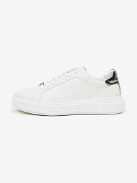 Calvin Klein biele pánske kožené tenisky Low Top Lace Up