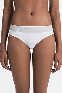 Calvin Klein biele tangá so striebornou gumou Thong