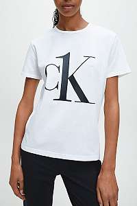 Calvin Klein biele tričko S/S Crew Neck s logom