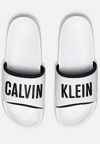 Calvin Klein biele unisex šľapky Slide Intense Power