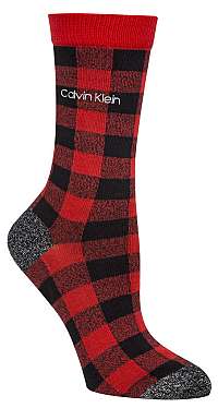 Calvin Klein červené kockované ponožky Buffalo Check --41