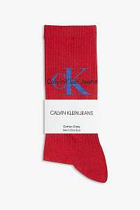 Calvin Klein červené ponožky CK Rib s logom --46
