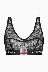 Calvin Klein čierna čipkovaná podprsenka Unlined Bralette