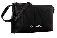 Calvin Klein čierna crossbody kabelka NY Shaped EW Crossbody