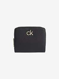 Calvin Klein čierna kožená peňaženka