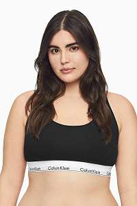 Calvin Klein čierna športová podprsenka Unlined Bralette Plus Size so širokou gumou
