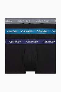 Calvin Klein čierne 3 pack pánskych boxeriek Low Rise Trunk 3PK