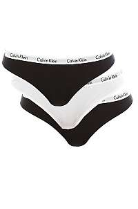 Calvin Klein čierne a biele nohavičky 3 PACK Rise Trunk - XS