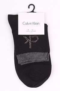 Calvin Klein čierne členkové ponožky Modern Crystal Black  --41